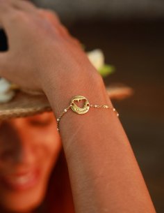 Bracelet chaine perlée